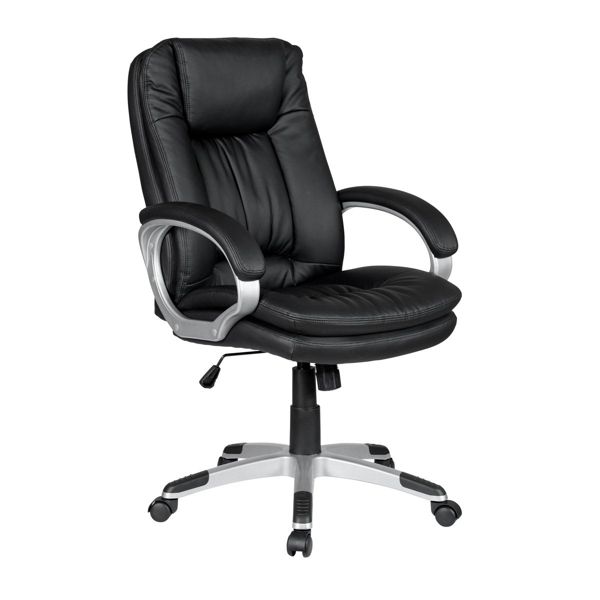 Chaise de bureau avec accoudoirs, noir
