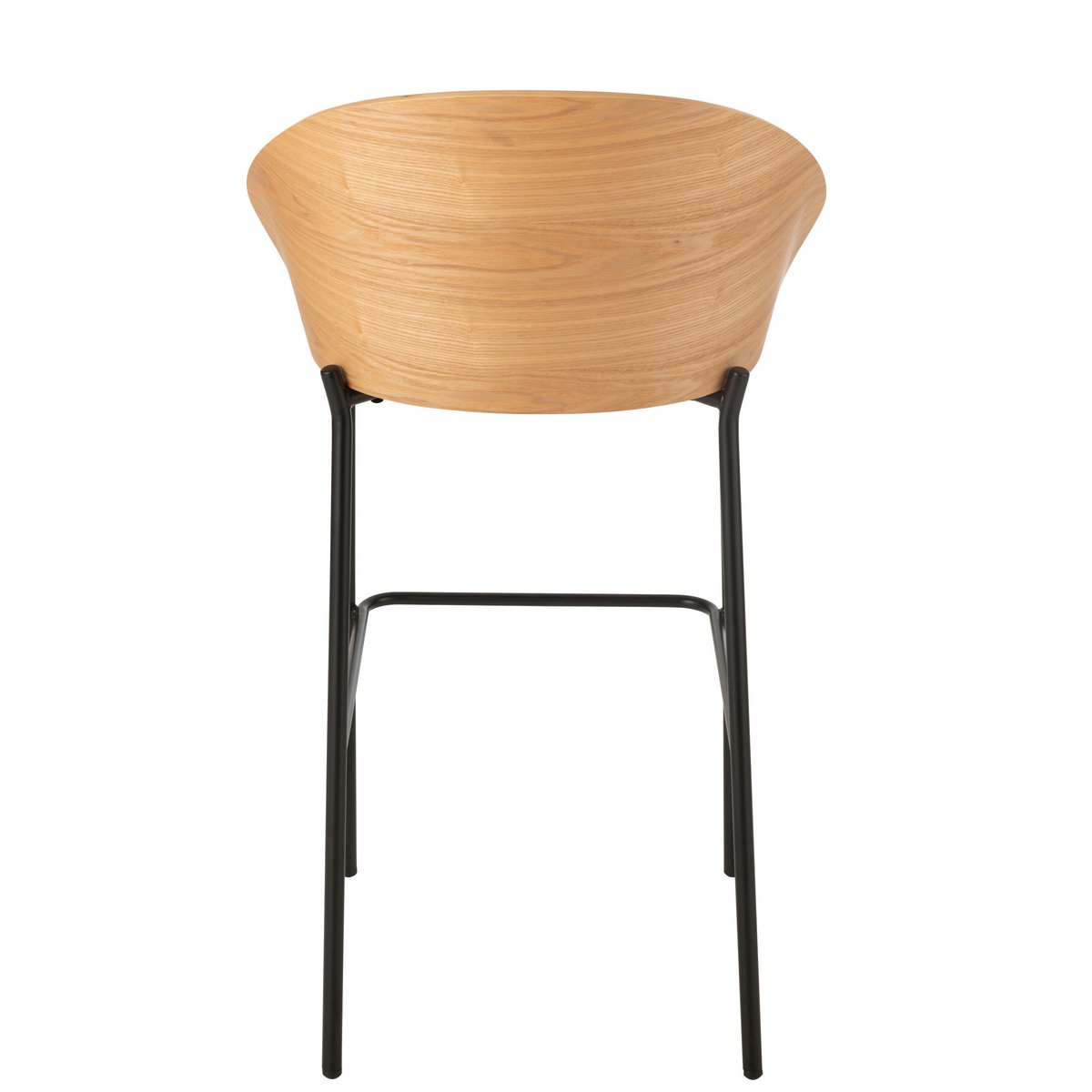 J-Line Tabouret de bar Lone Contreplaqué/Métal Naturel/Beige