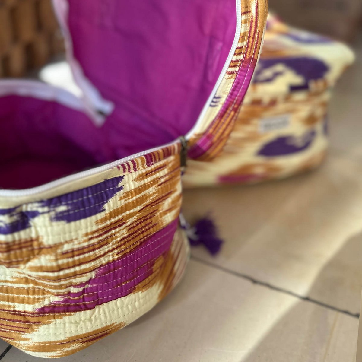 Grand sac cosmétique Big Beauty "Happy Ikat"