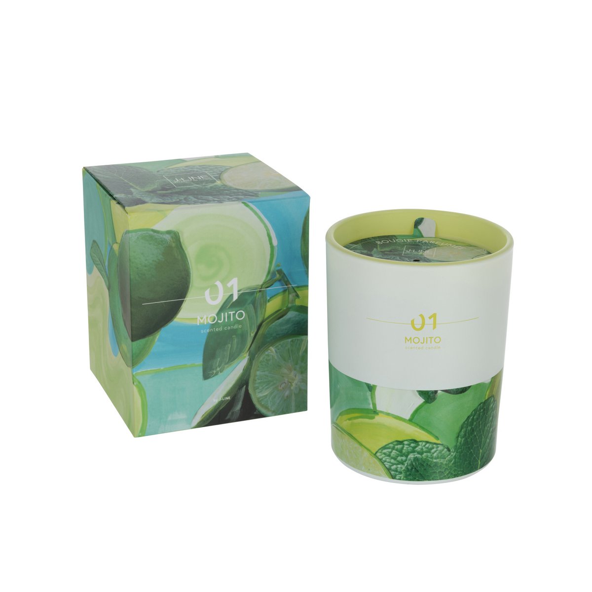 Bougie parfumée J-Line Mojito - L - 70H