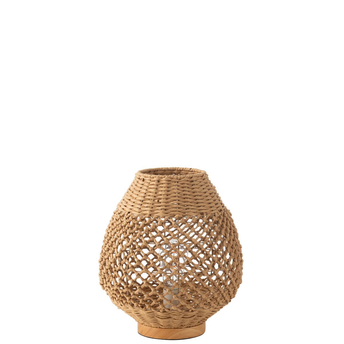 J-Line Lampe Metal Twisted Foncé Naturel Petit
