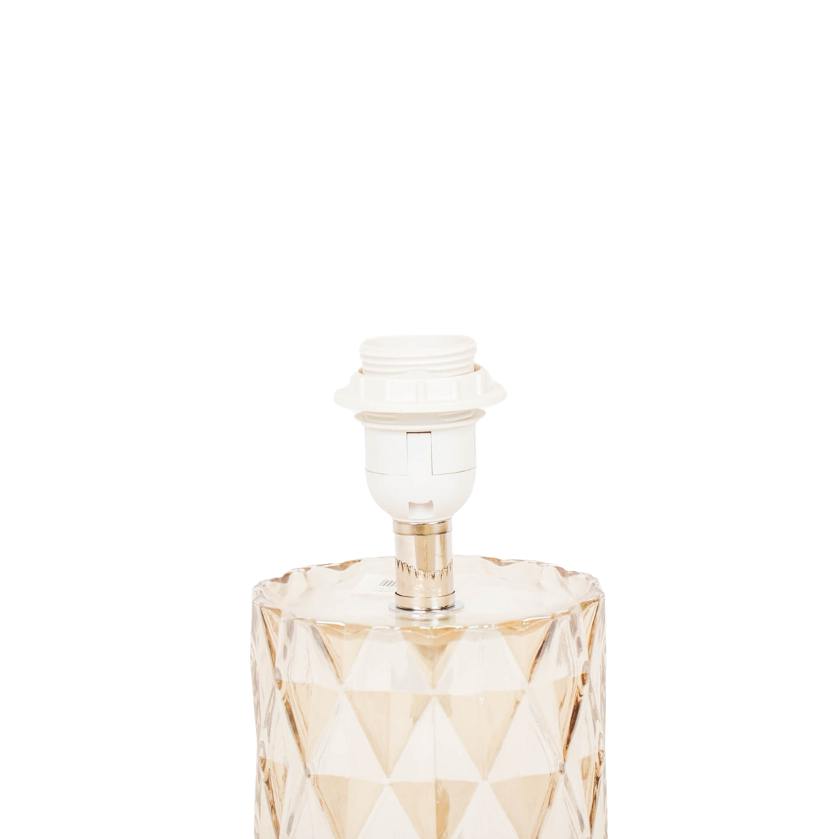 Lampe de Table - Pied Cristal - Verre - Ambre - E27 - 19x19x20cm