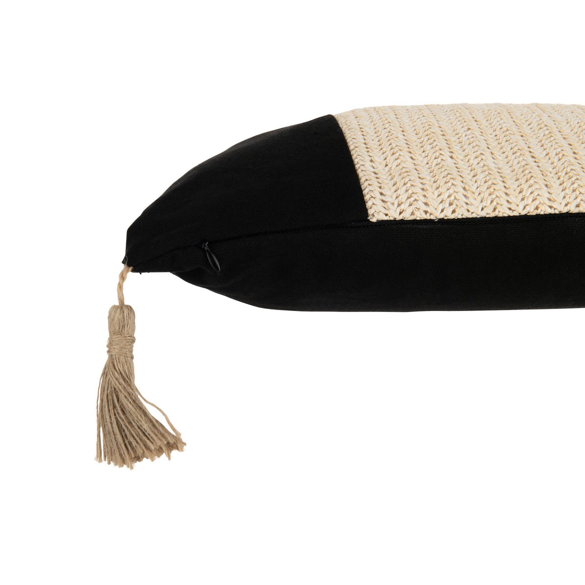 Coussin J-Line Tissé Carré - polyester - noir