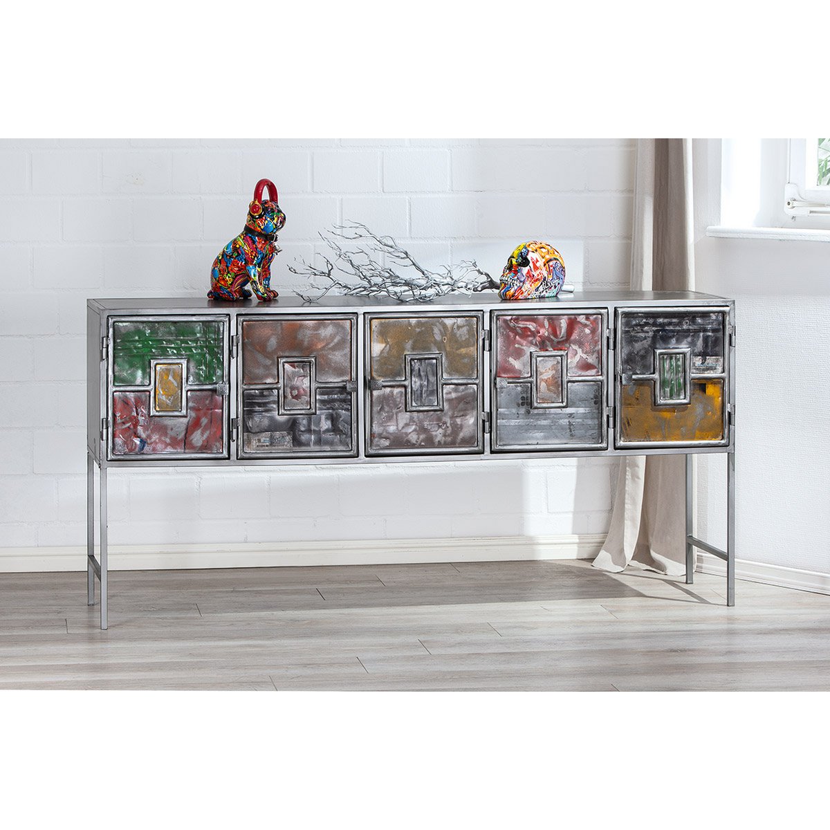 Buffet en métal "Pop Art"