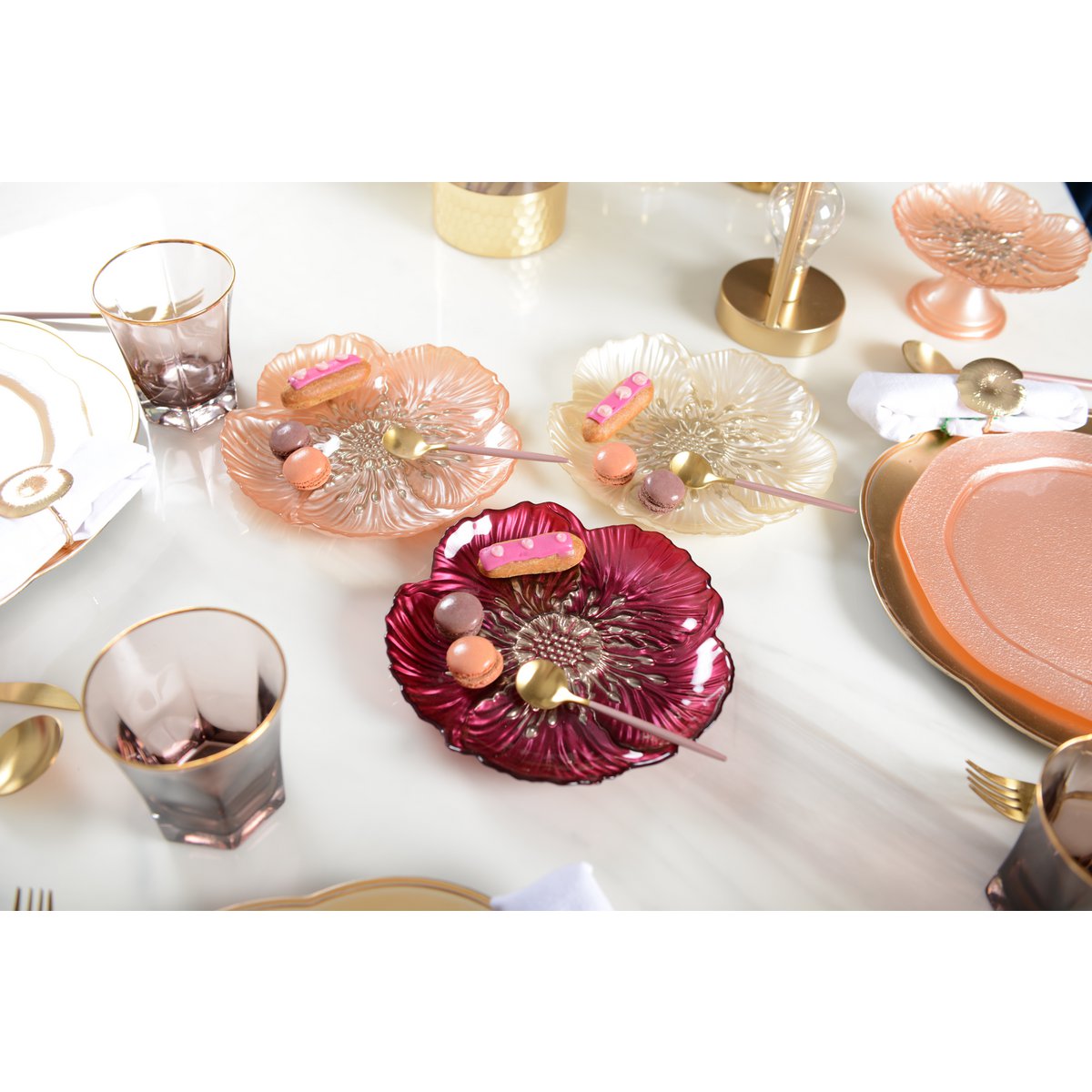 ASSIETTE A DESSERT FLEUR VANILLE