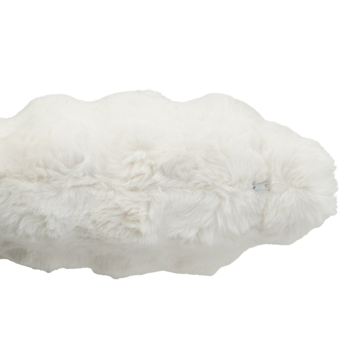 J-Line Coussin Vague Polyester Blanc