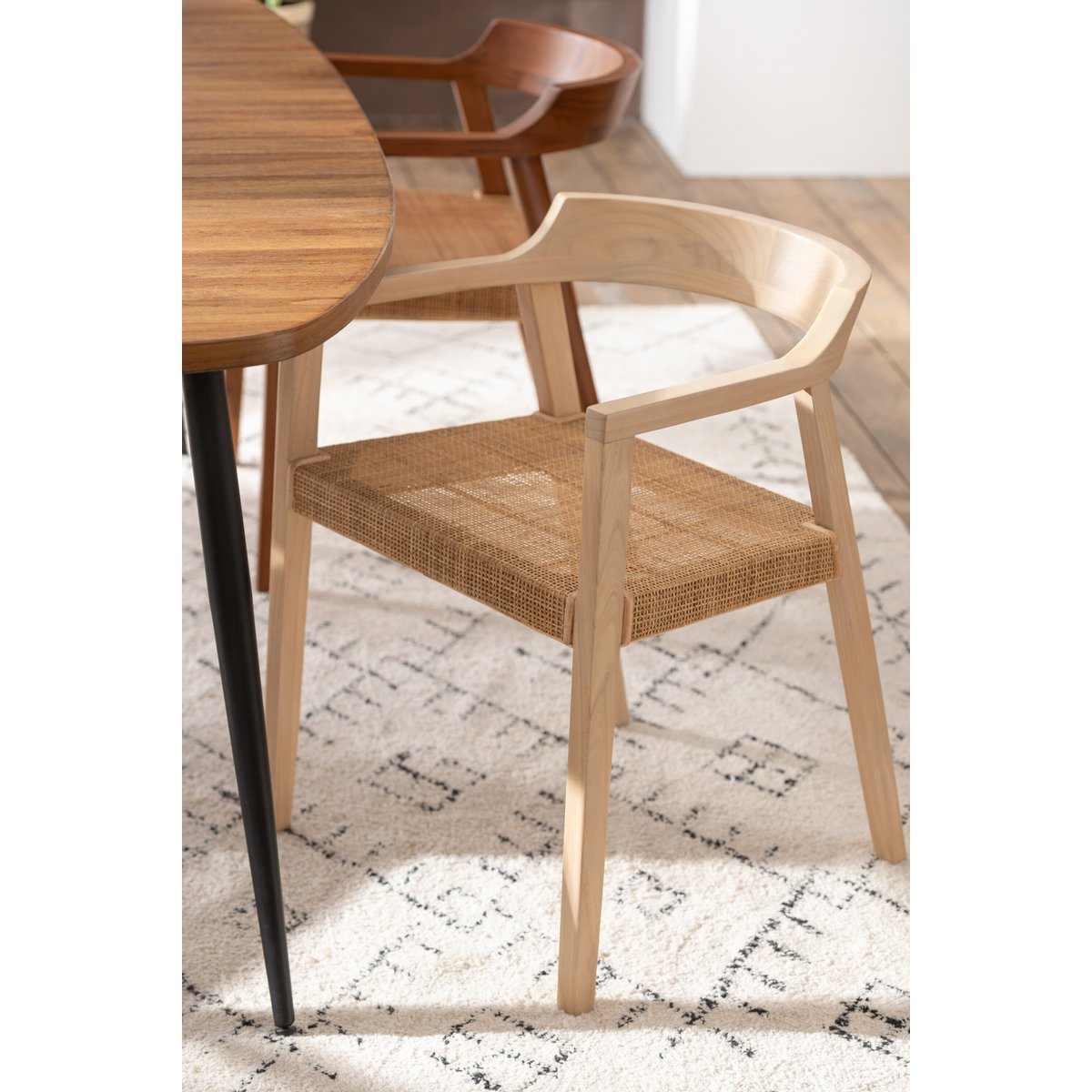 Chaise J-Line Square Open Sungkai - bois - naturel