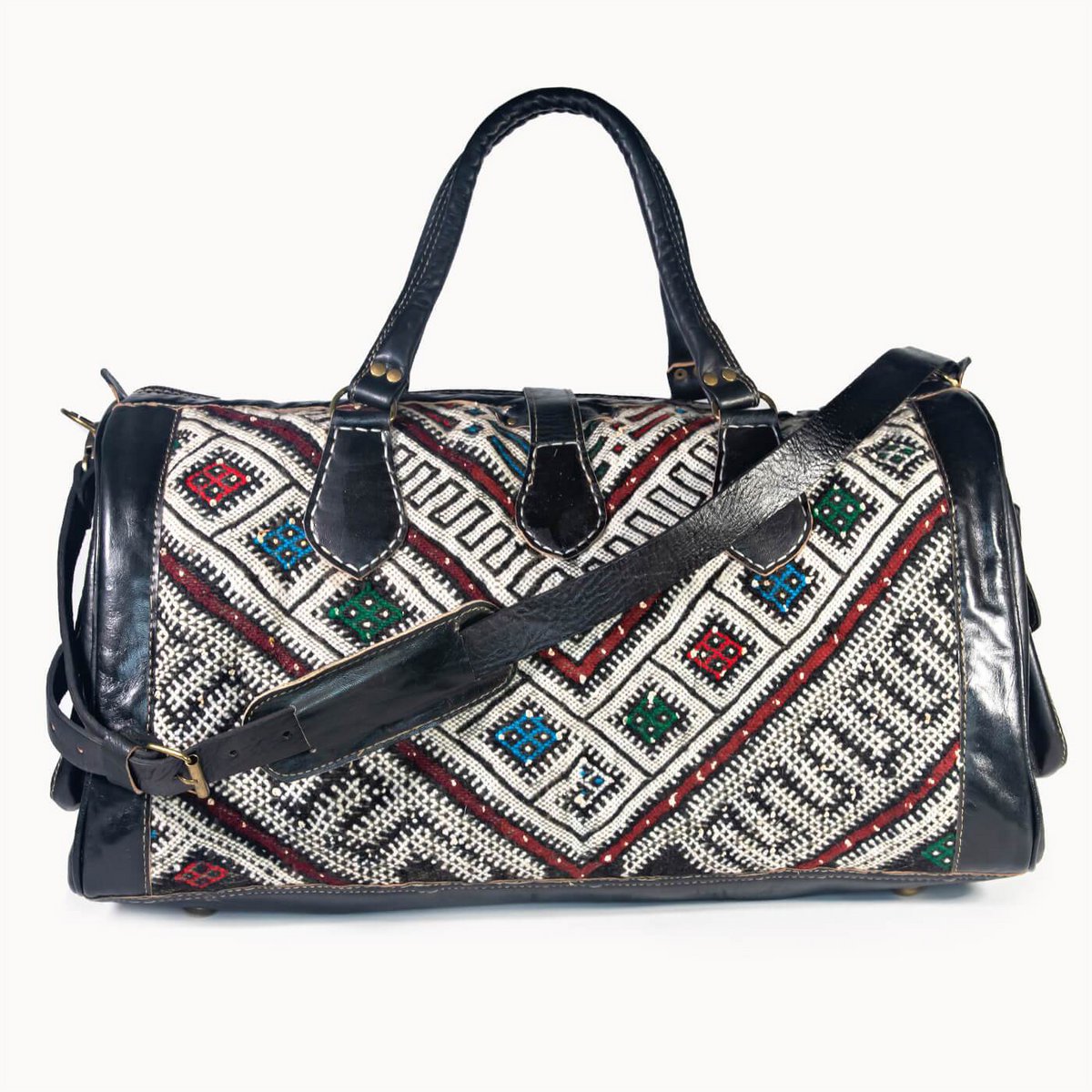 Sac en cuir 'Kilim X'