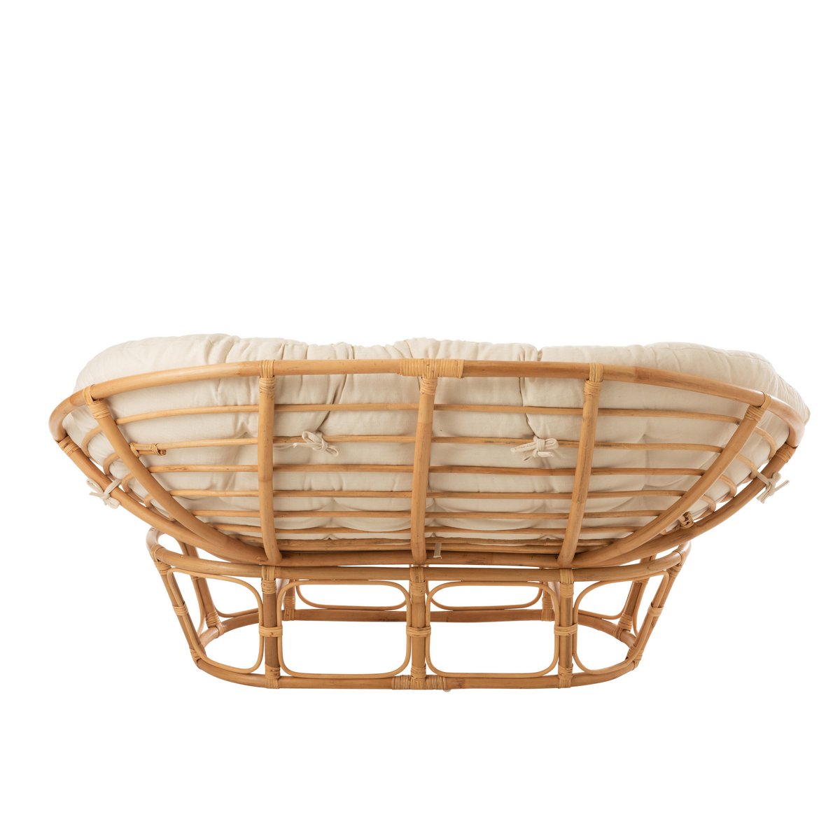 Canapé en rotin J-Line - avec coussin - jute/textile - naturel