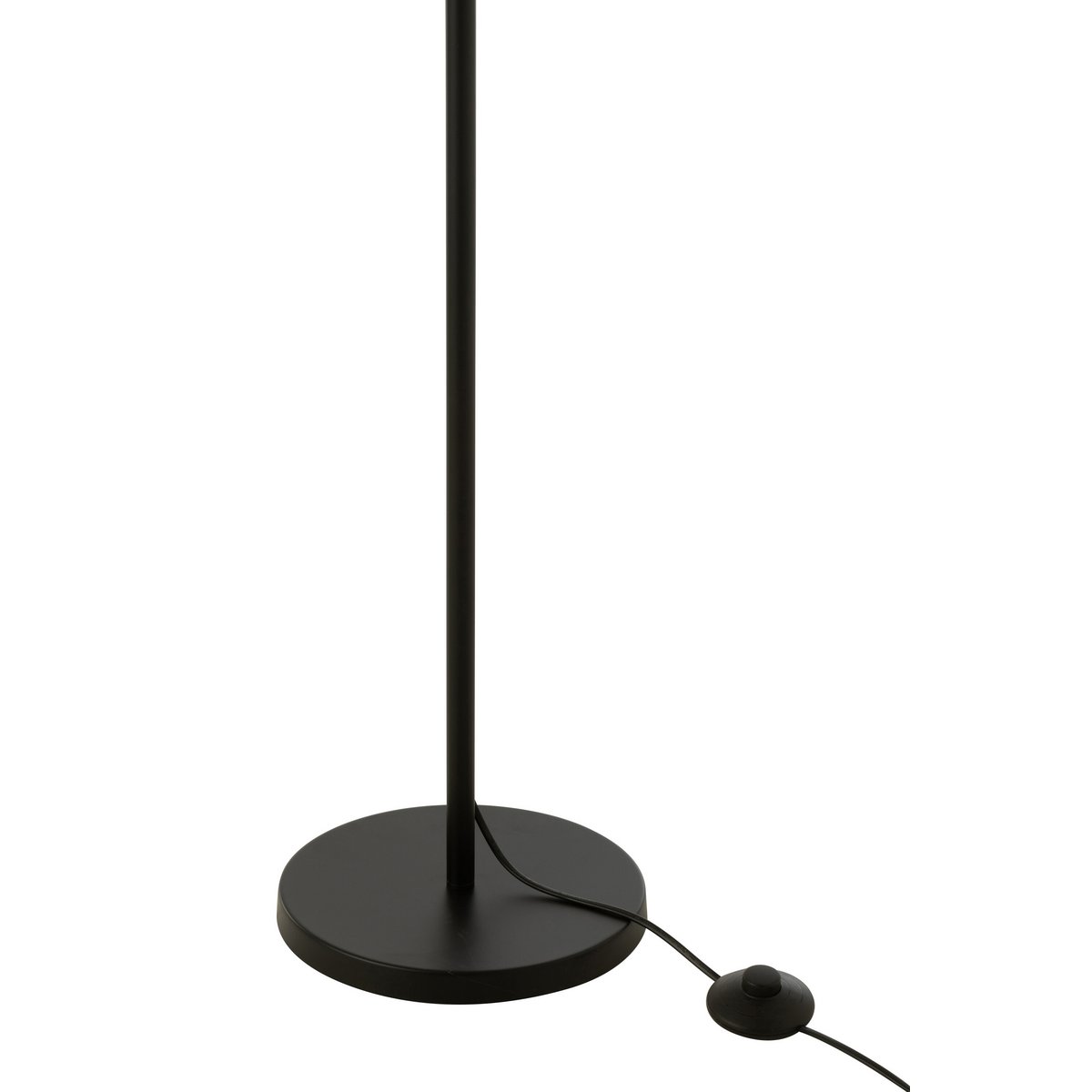 Lampadaire J-Line - métal/rotin - noir/naturel