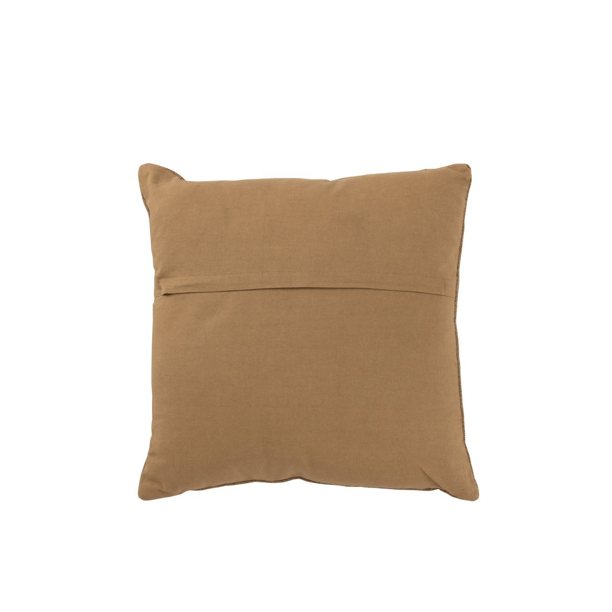 Coussin J-Line Broderie - coton - marron