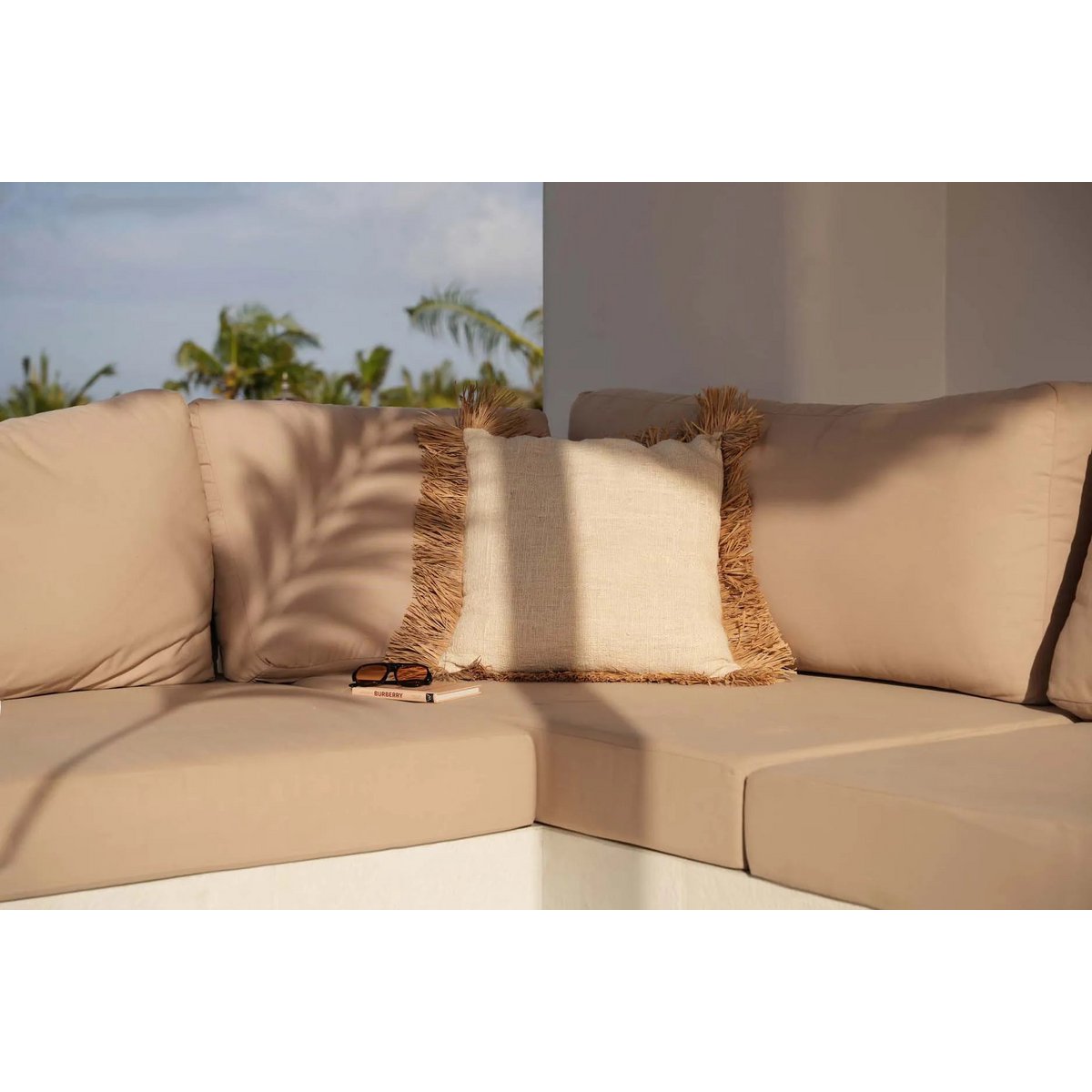 Housse de Coussin Saint Tropez - Blanc Naturel - 60x60