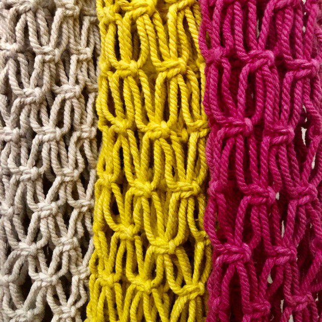 Sac Luna-Leena macramé blanc cassé - coton - fait main au Népal