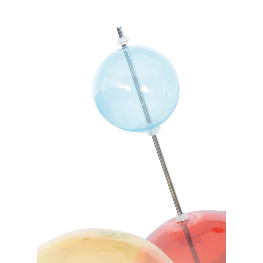 La lampe pendentielle "explosion" colorée en métal et en verre, versions G9, lampe suspendue pour salle à manger, salon, hall ou bureau, Øca. 65 cm