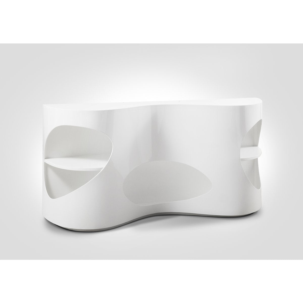Meuble bas 150x40x75 cm blanc