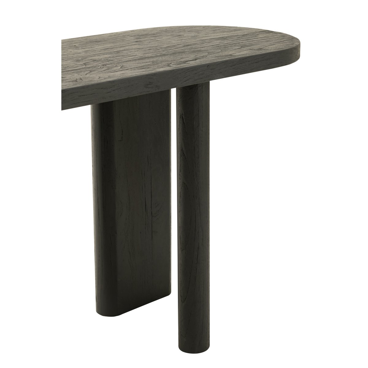 Table J-Line Teck - bois - noir