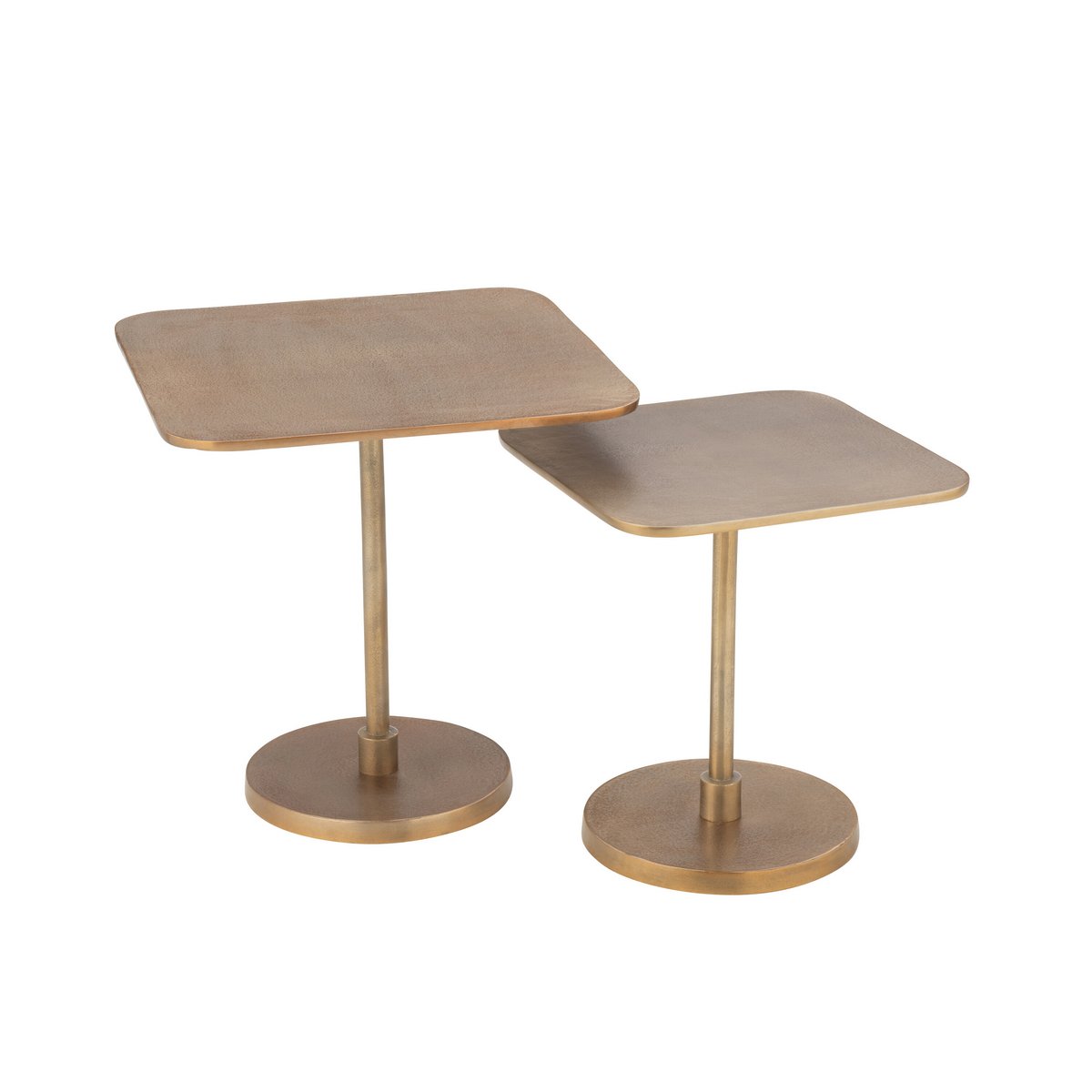 Table J -line - Aluminium - Gold - 2 pièces