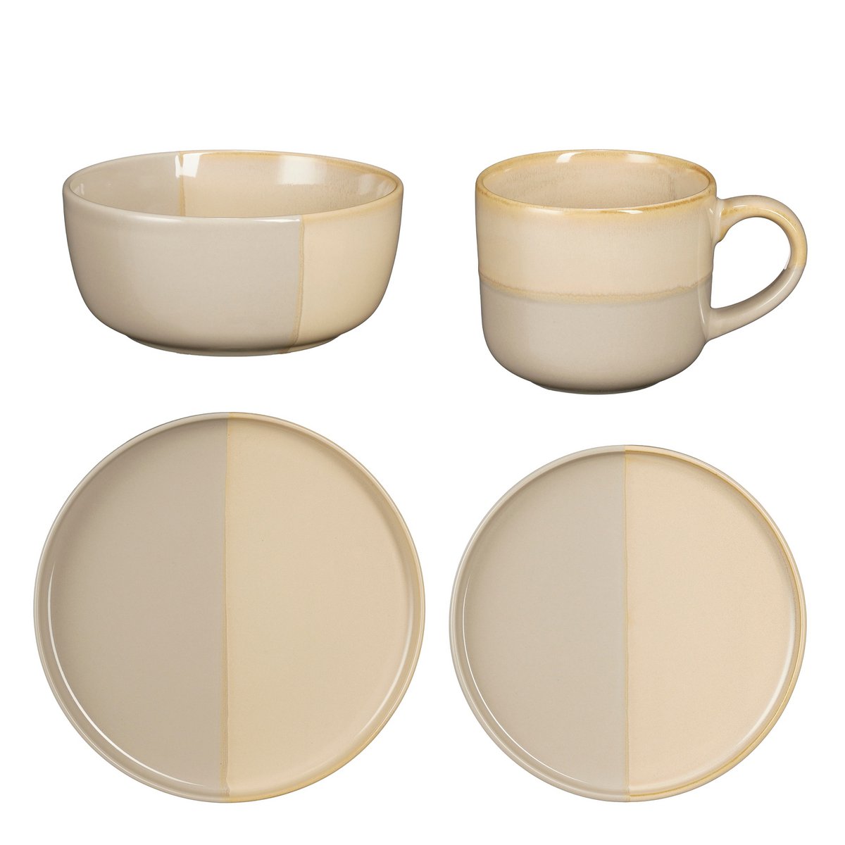 Set Ozzu Set 4 Persons - Stone Good - Gray