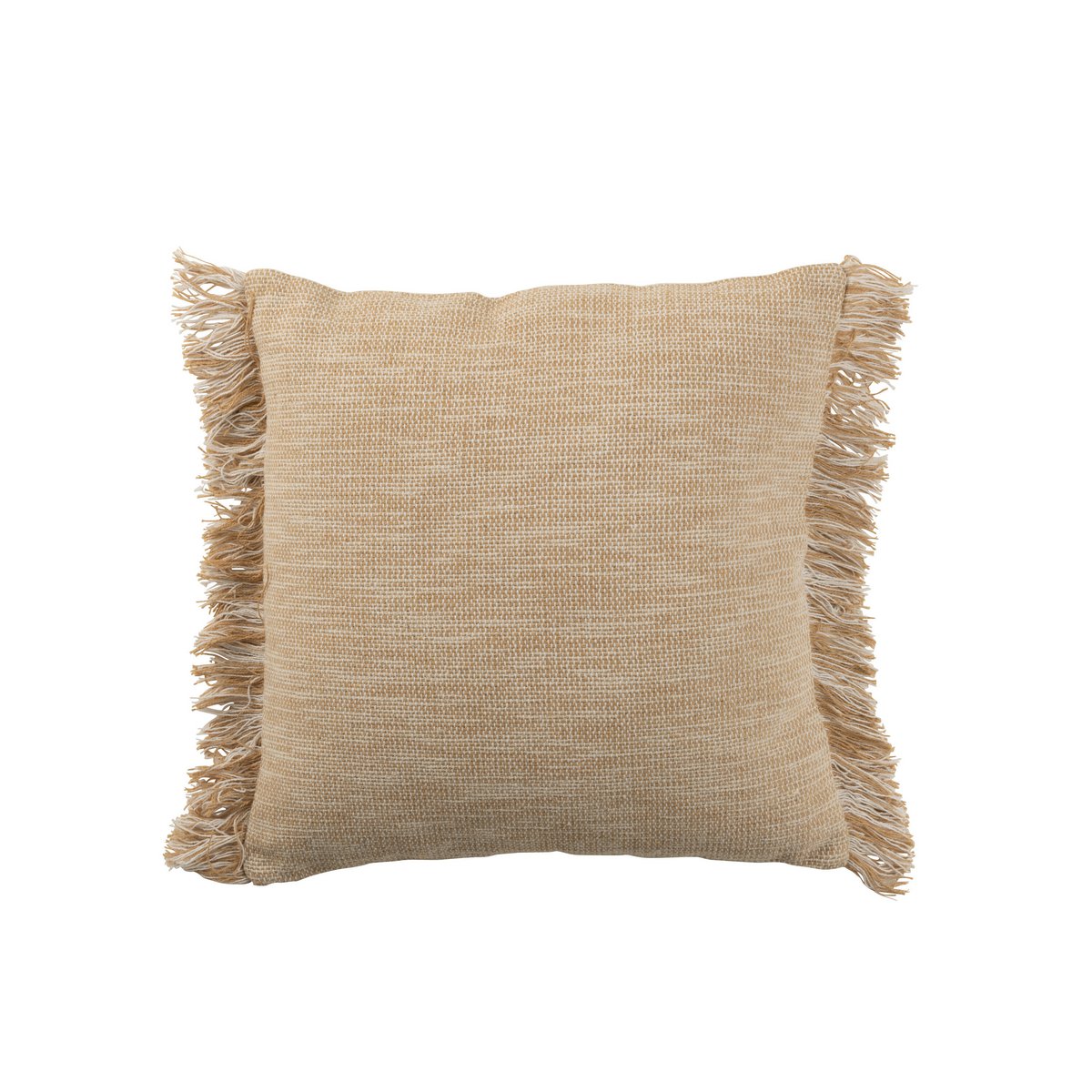 Coussin J-Line Franges - coton - beige