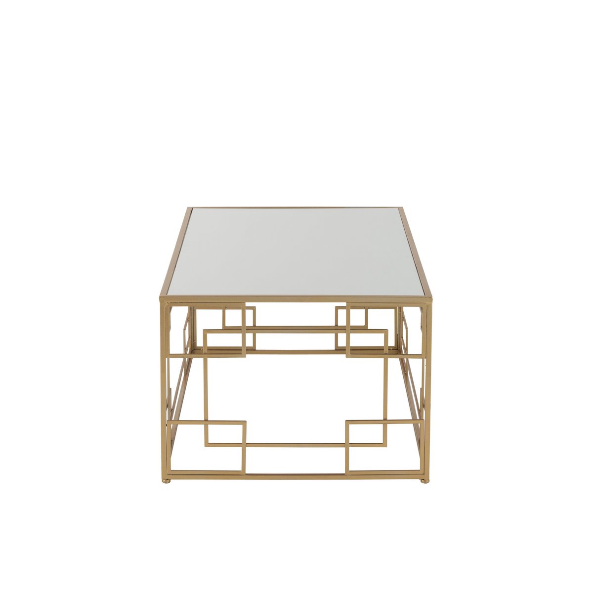 Table basse J-Line Lines - métal/verre - or
