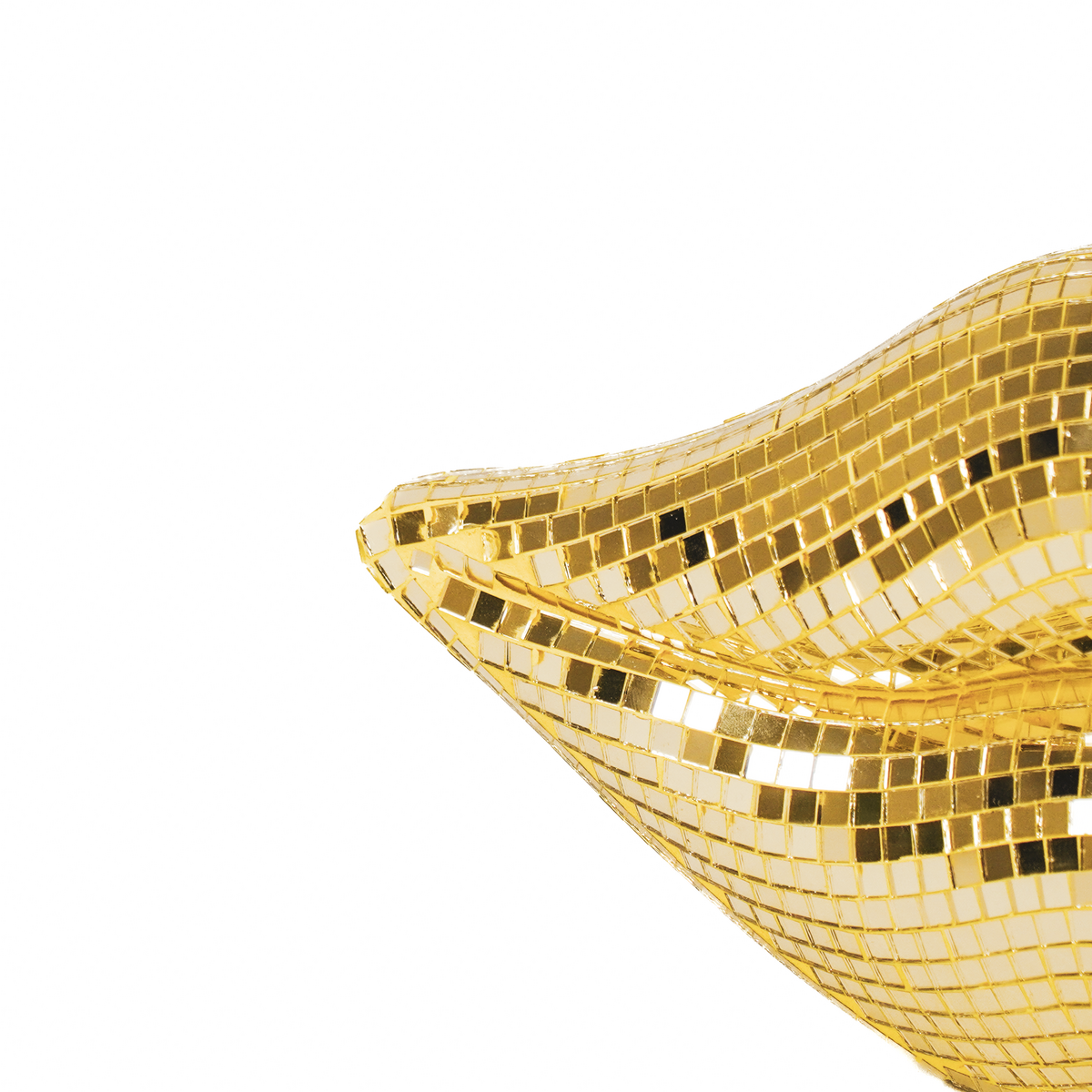 Ornement - Disco- lèvres - Verre - Gold - 29x10x13,5cm