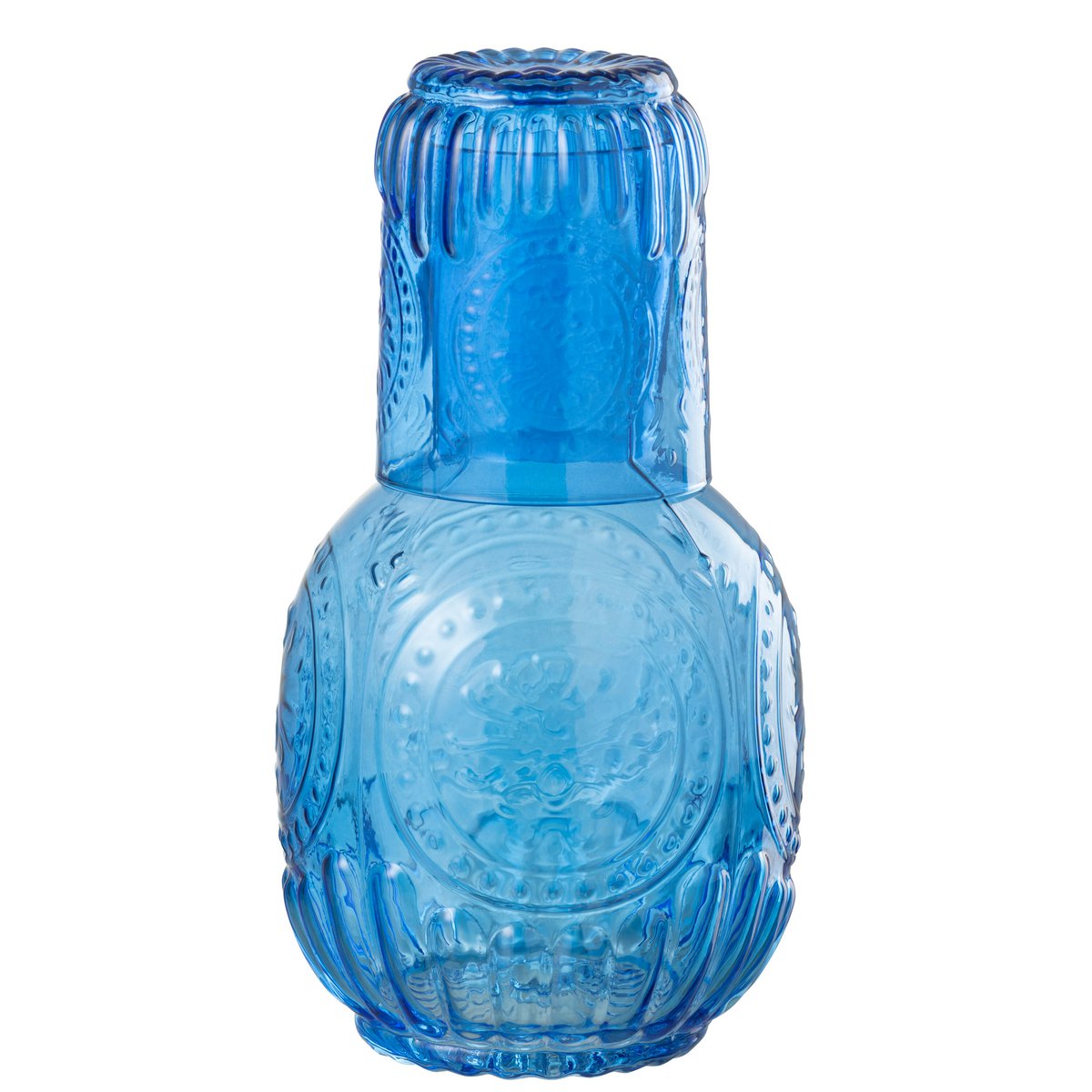 J-Line Carafe+Verre Maya Verre Bleu