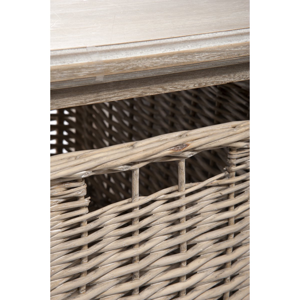 Table de salon J-Line Rechthoek - 2 chaises et 1 commande - hout - gris