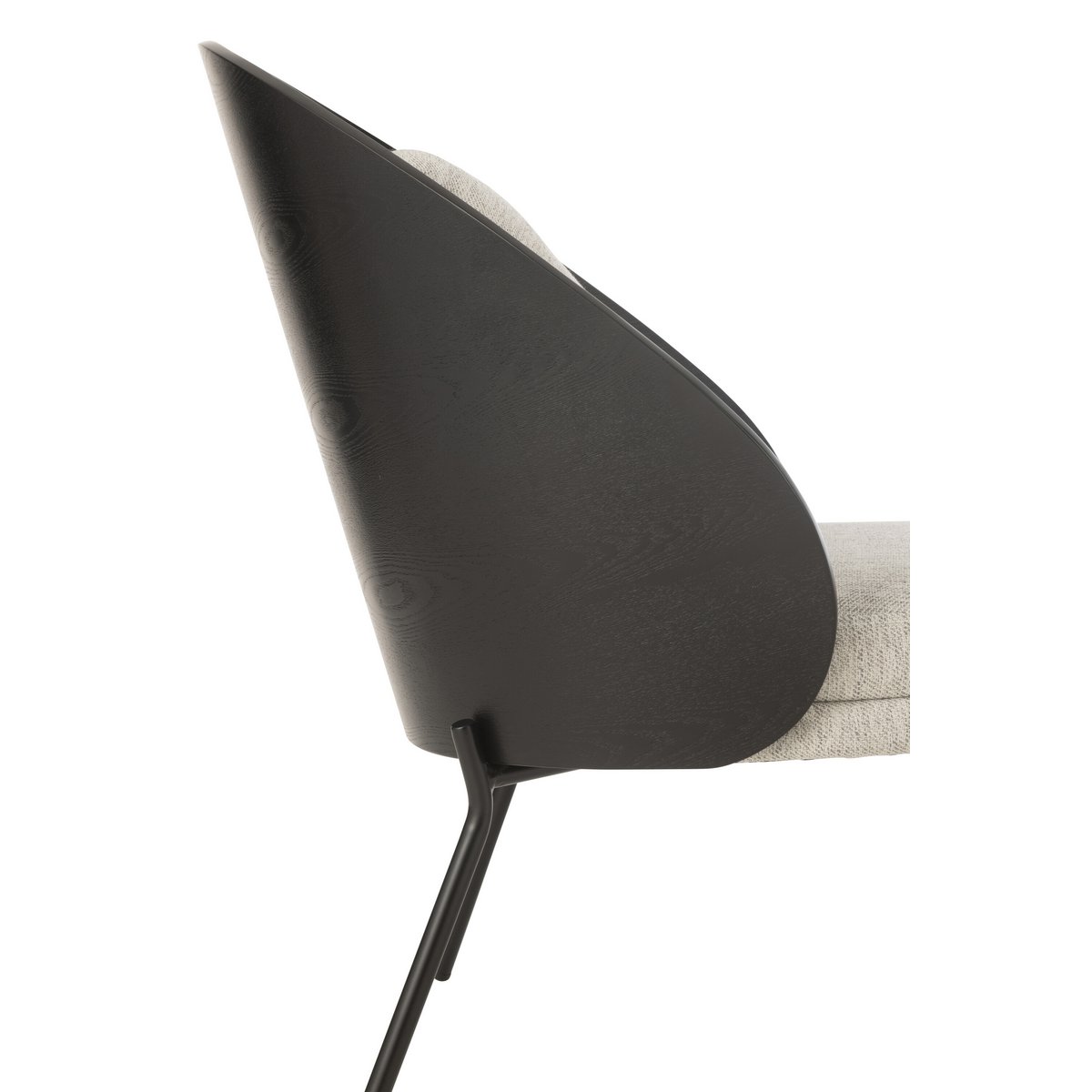 J-Line Lounge Chair Lone Wood/Métal Noir/Gris