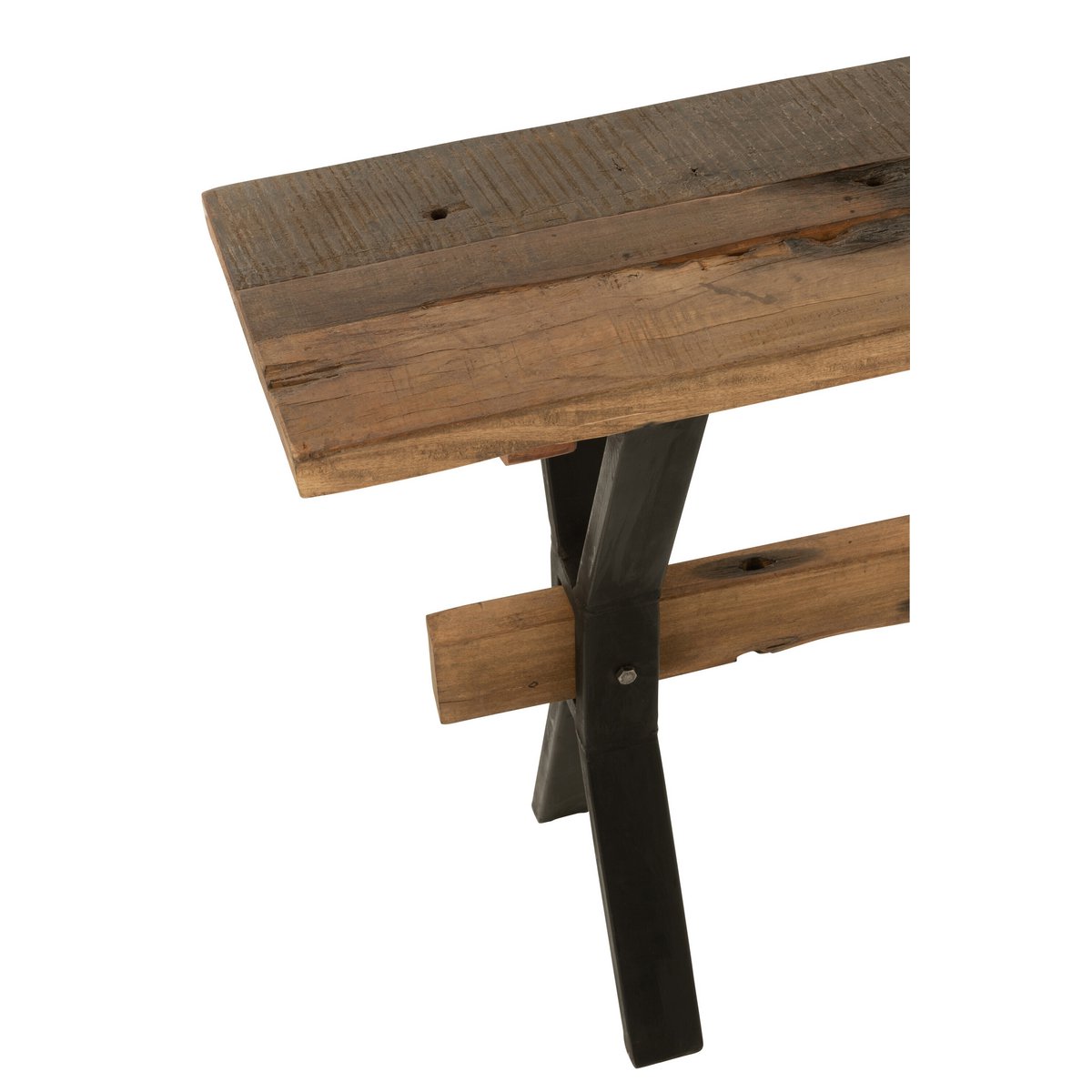 Console J-Line Bois Vieilli Marron