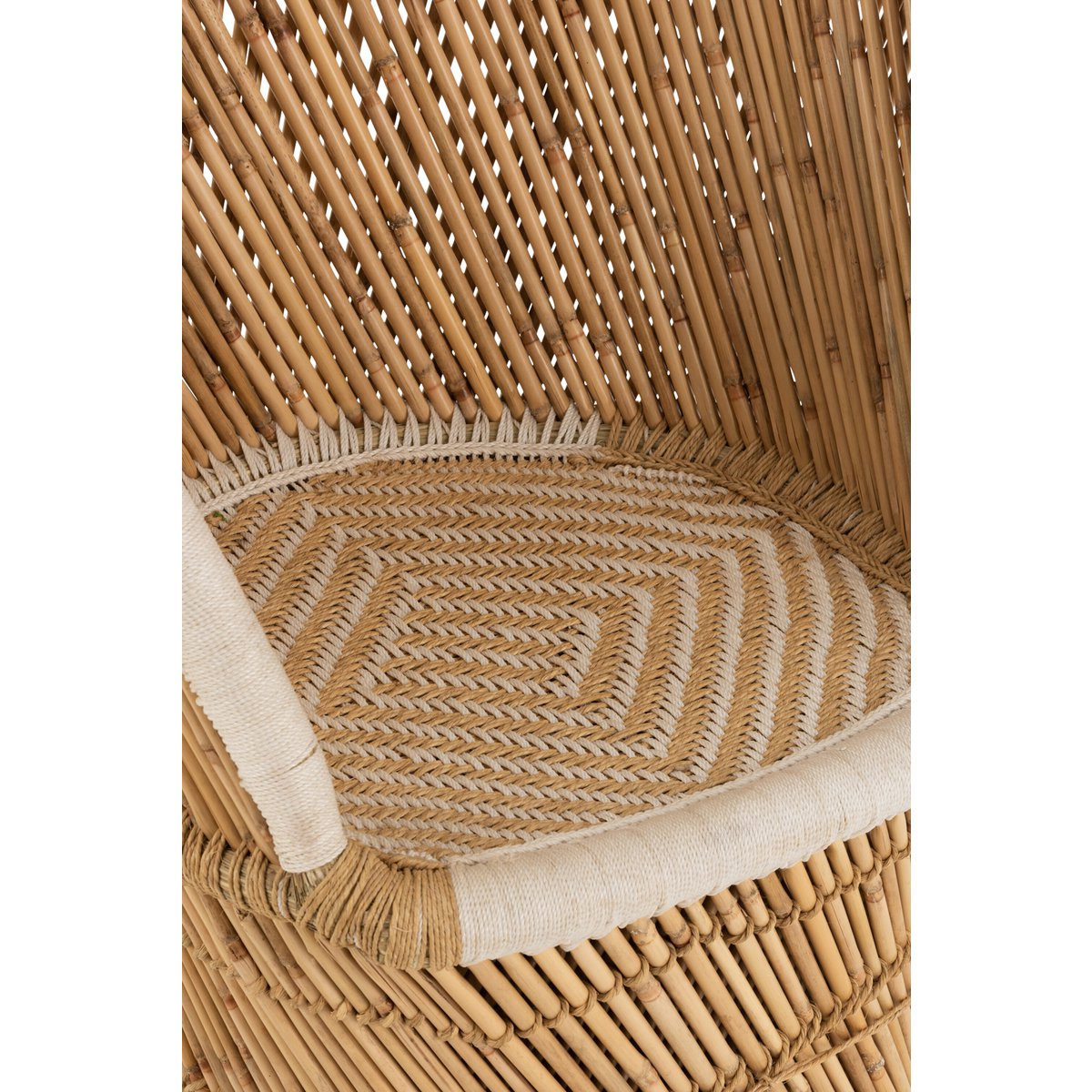 Chaise à dossier J-Line pour adultes - bambou - naturel