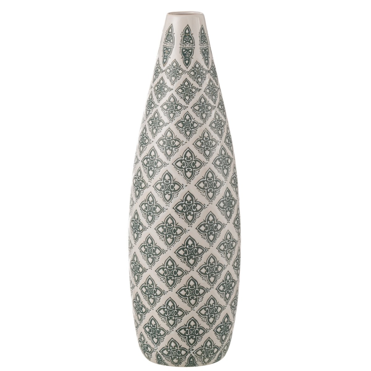 J-Line Vase Kousa Porcelaine Bleu/Blanc