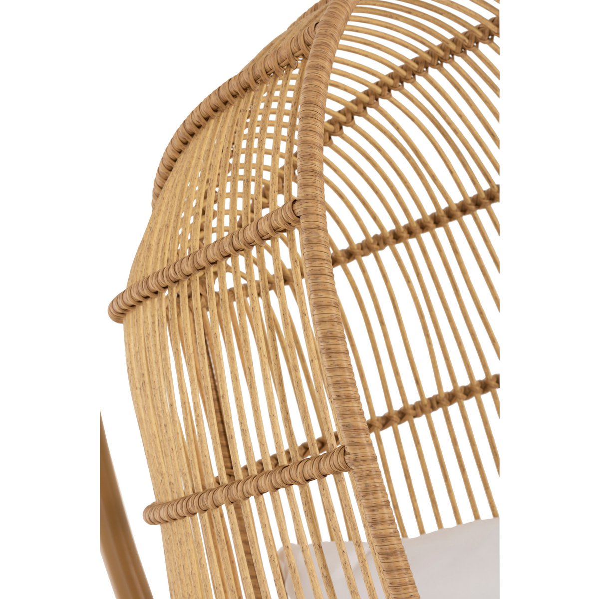 Chaise suspendue J-Line Ovale - acier - naturel