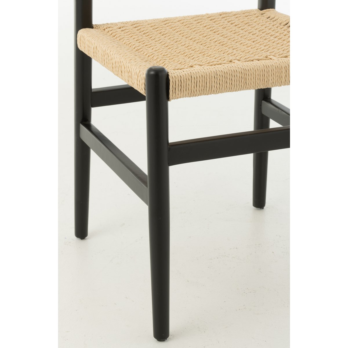 J-Line Chaise Lap Hêtre/Corde Noir