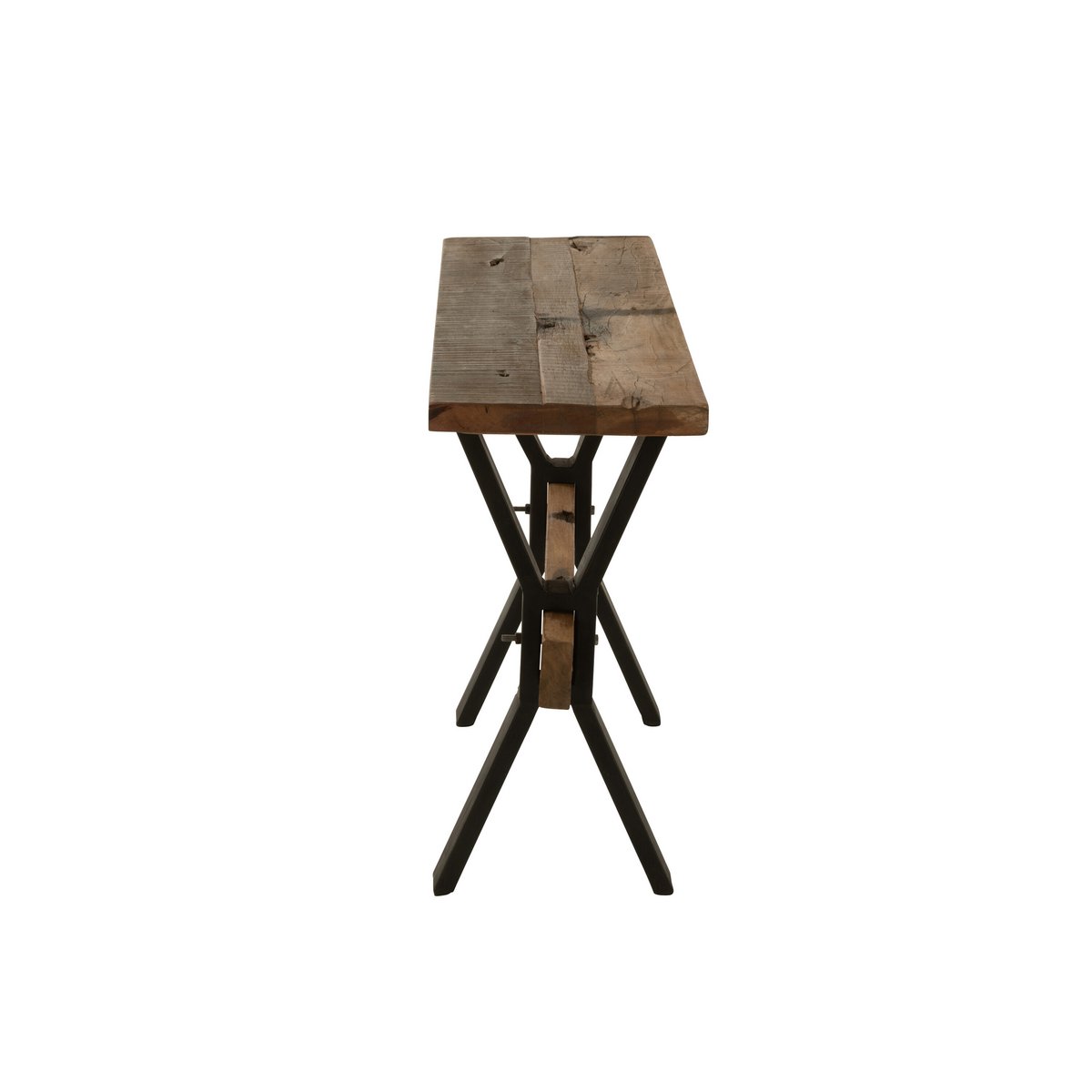 Console J-Line Bois Vieilli Marron