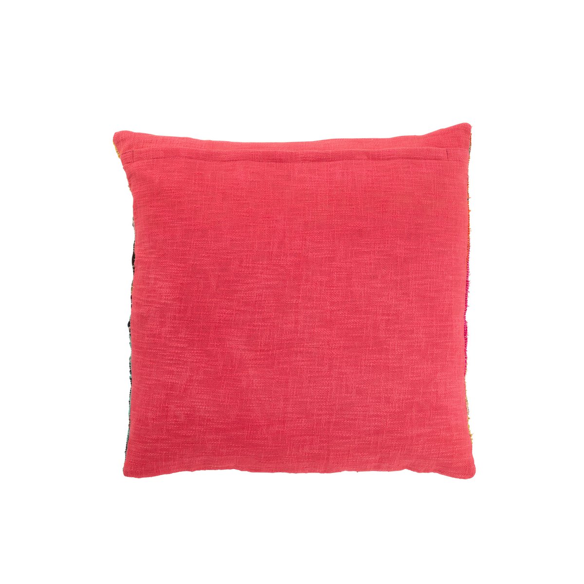 J-Line Coussin Chindi Carré Mélange Coton/Polyester