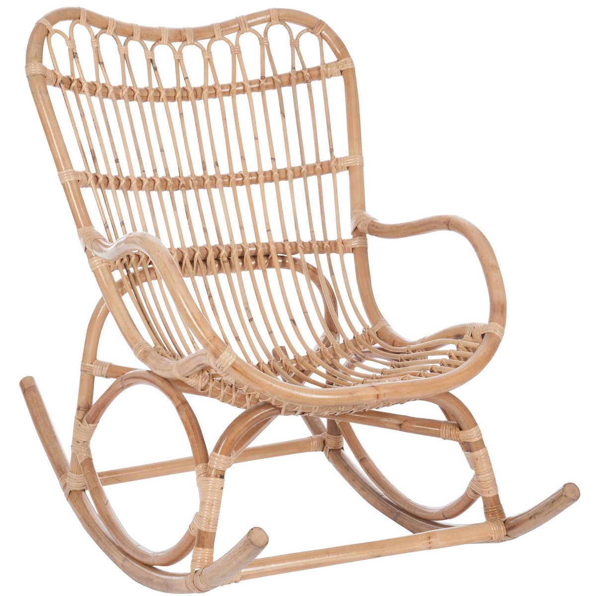 J-Line Rocking Chair Rotin Naturel