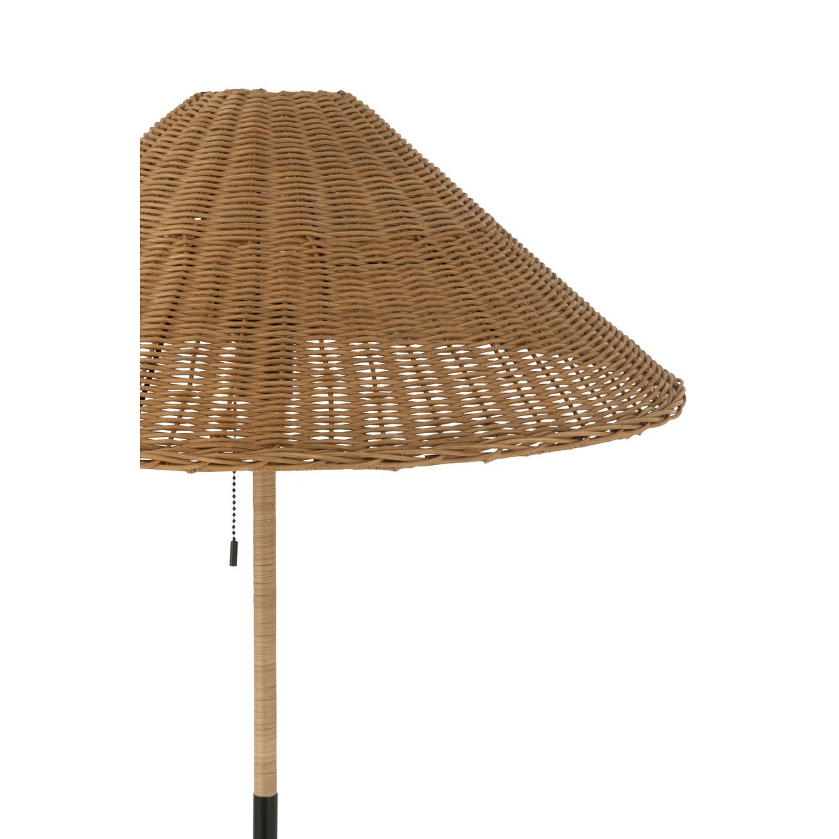 Lampadaire J-Line - métal/rotin - noir/naturel
