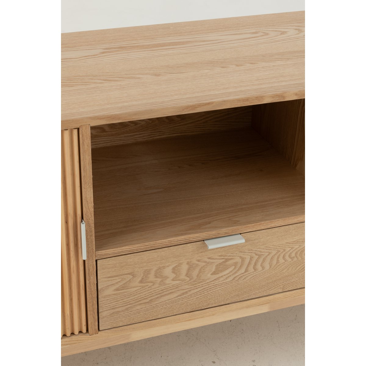 Armoire en j-line ronde mdf / denenhout naturel small