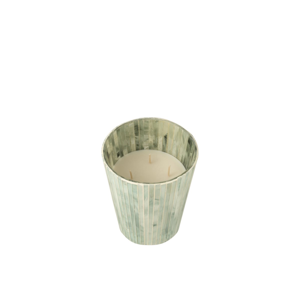 Bougie parfumée J-Line Noa - Seaside Bliss - verre - bleu clair - grande - 75U