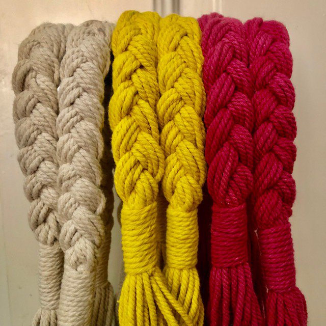 Sac Luna-Leena macramé blanc cassé - coton - fait main au Népal