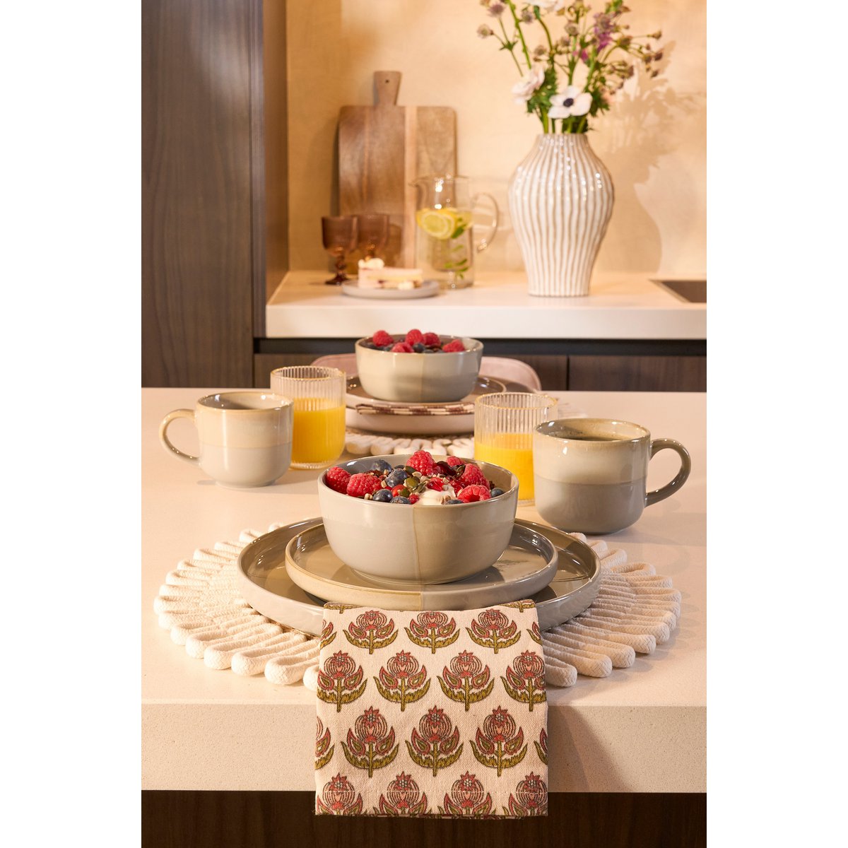 Set Ozzu Set 4 Persons - Stone Good - Gray