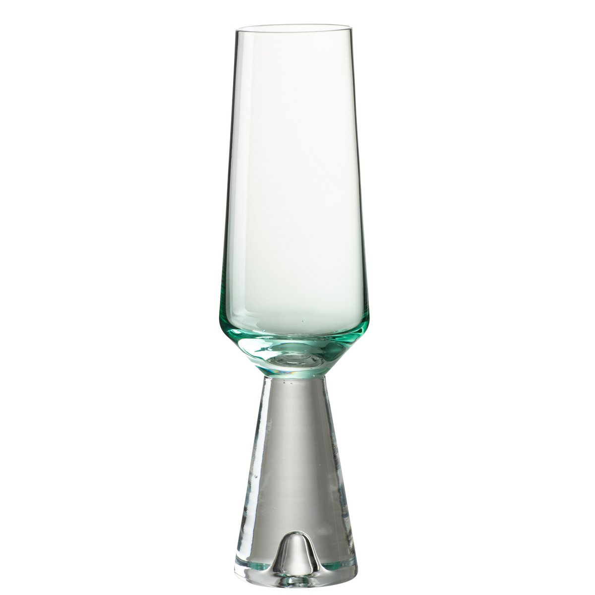 Coupe à champagne J-Line - verre - transparent/azur