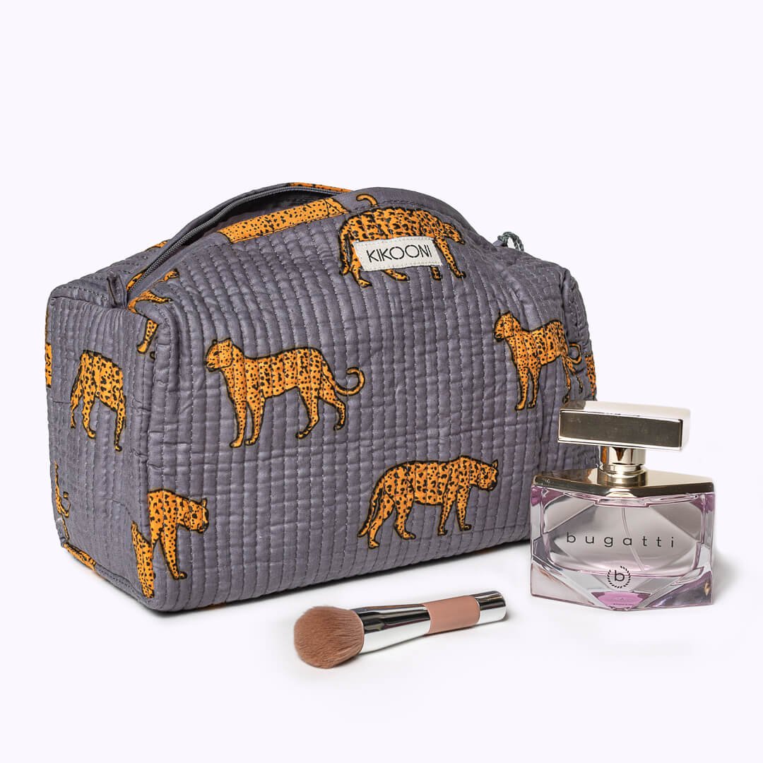 Sac cosmétique "Leopard gris"