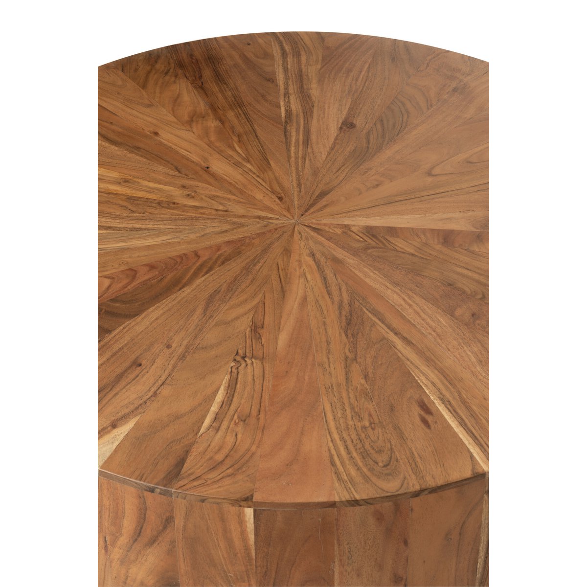 Table basse J-Line ronde en bois d'acacia/MDF naturel