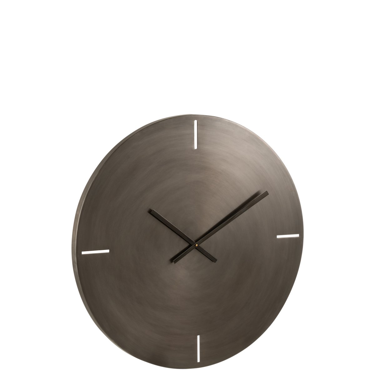 J-Line Horloge ronde - métal - gris foncé - L - Ø 76,5 cm