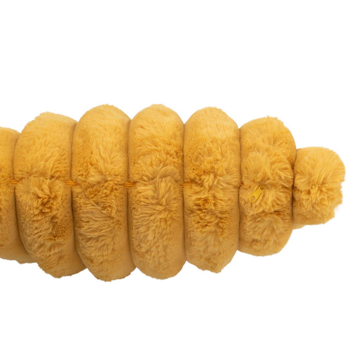 Coussin J-Line Large Velours côtelé - polyester - ocre