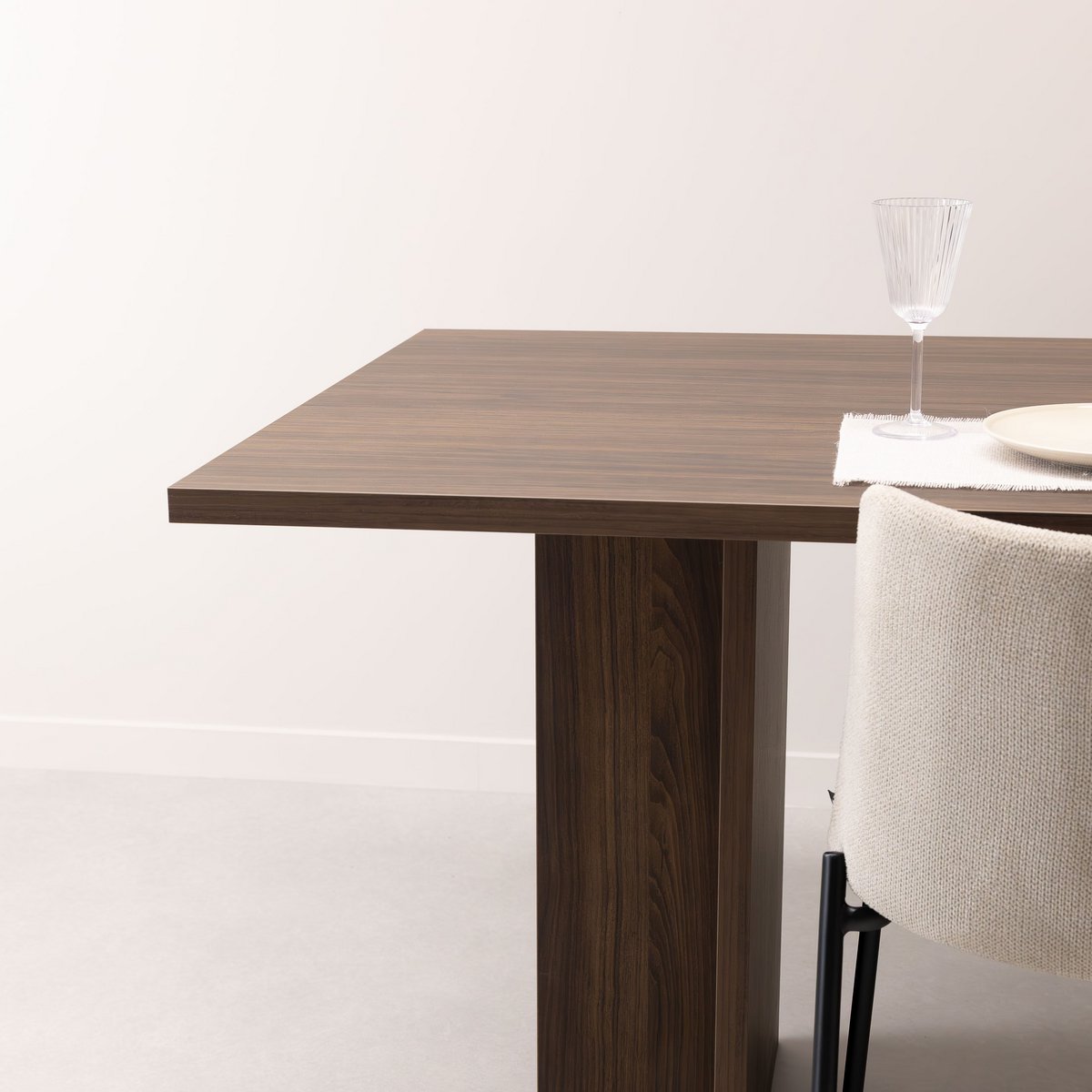 Table à manger Clay 200 x 100cm, coloris marron noyer
