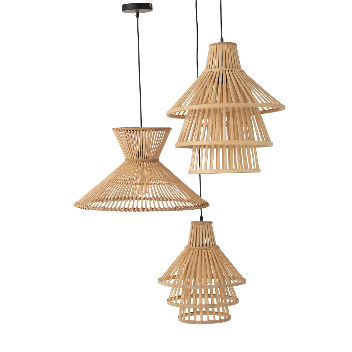 Lampe J-Line Layers - bambou - naturel - petite