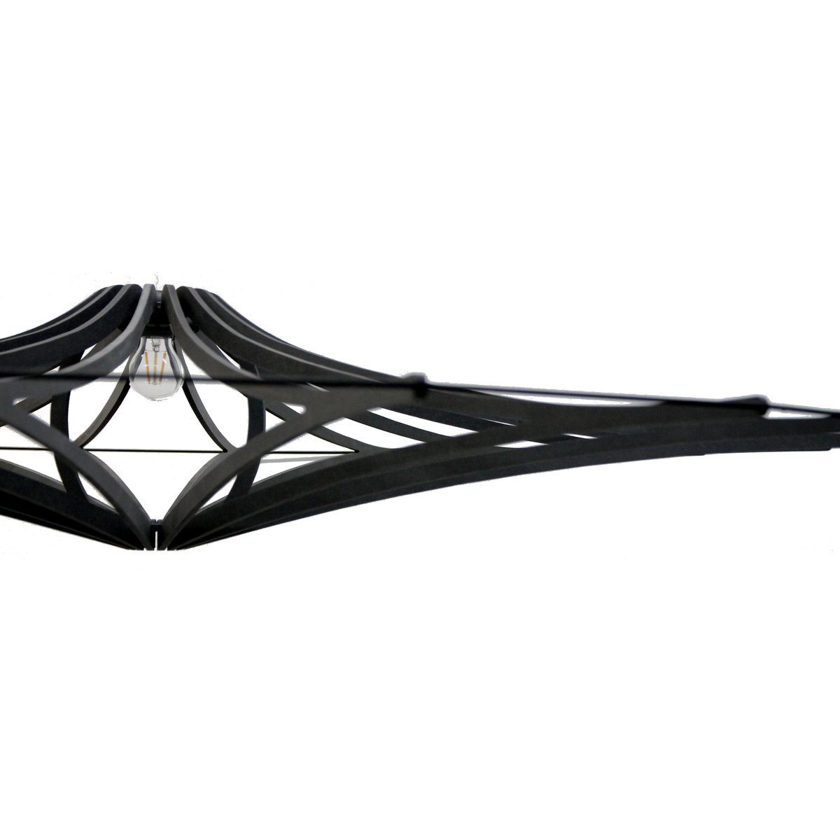 Suspension Design XL D160 cm SINGING Black- élastique Noir- kit rosace métal noir