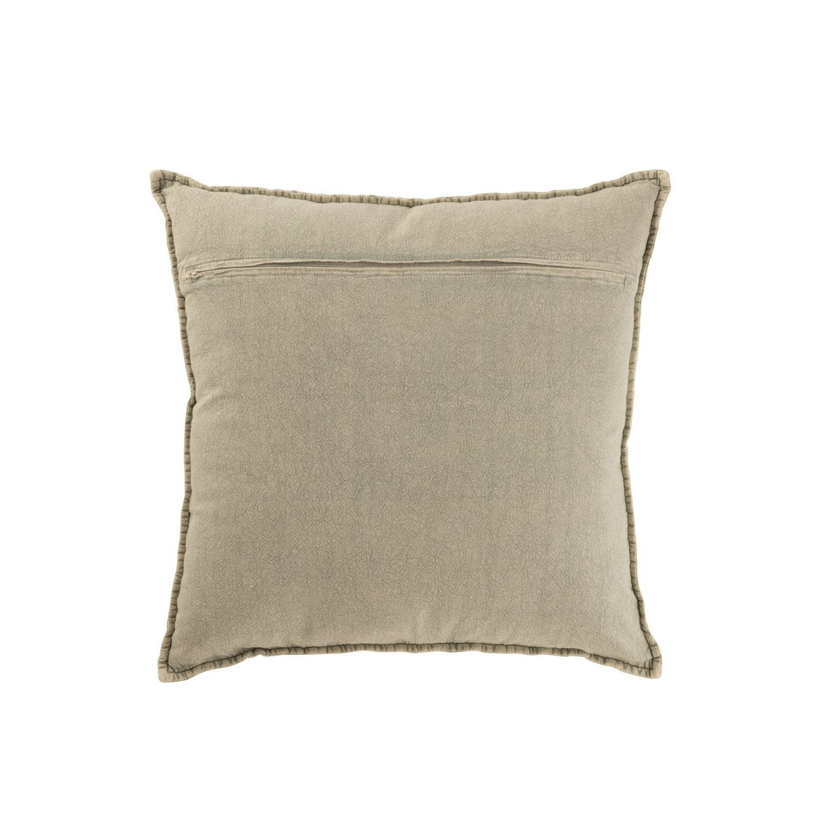 J-Line Coussin Motif Coton/Polyester Vert Menthe